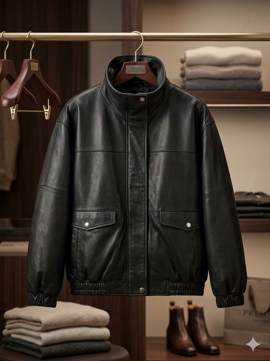 The Eclipse — Women's Oversized Black Leather Jacket | GOAT Leathers Canada